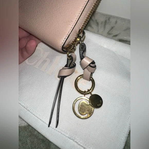 Authentic Chloé “Alphabet” continental wallet in blush nude | Full Set - Picture 10 of 16